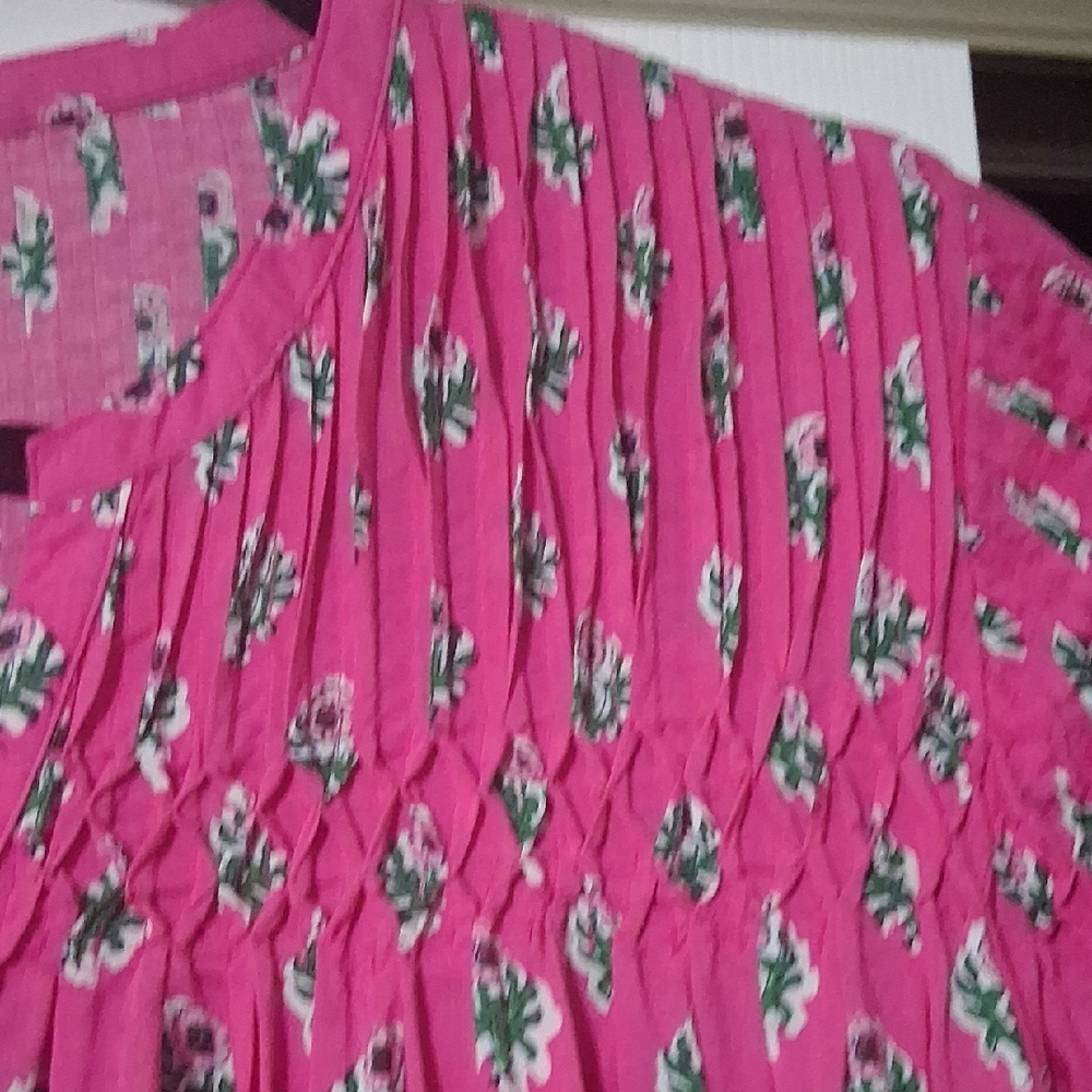 2 Tops JM Collection Turquoise& Black Printed Tunic.Crown&ivy Pink w/ GreenLace - Picture 12 of 12
